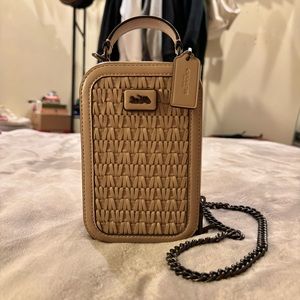 Coach Woven Leather Alie Camera Bag